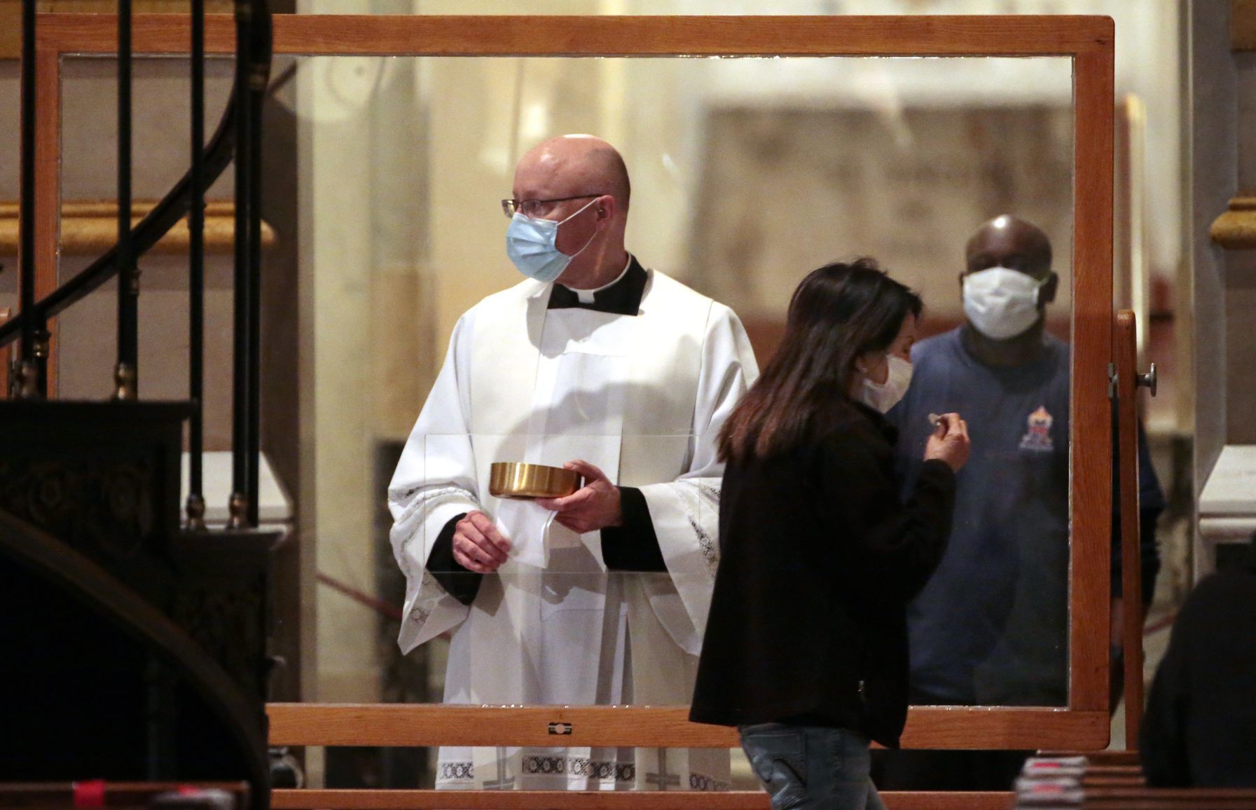 Parishioners return to Mass